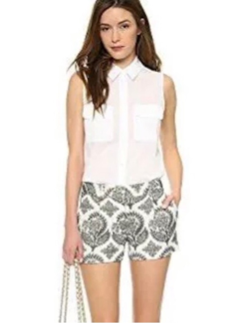Diane Von Furstenburg Naples Floral Stamp Shorts
